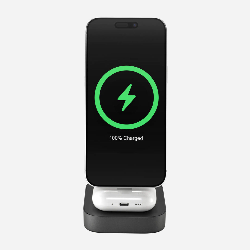 Mophie 4-in-1 Wireless Charge Stand StealthCharge Technology Black